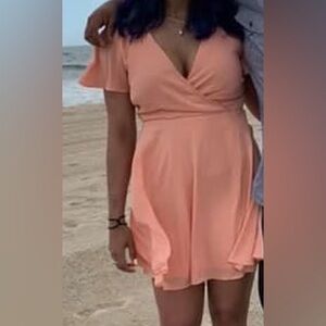 Express Coral Mini Dress